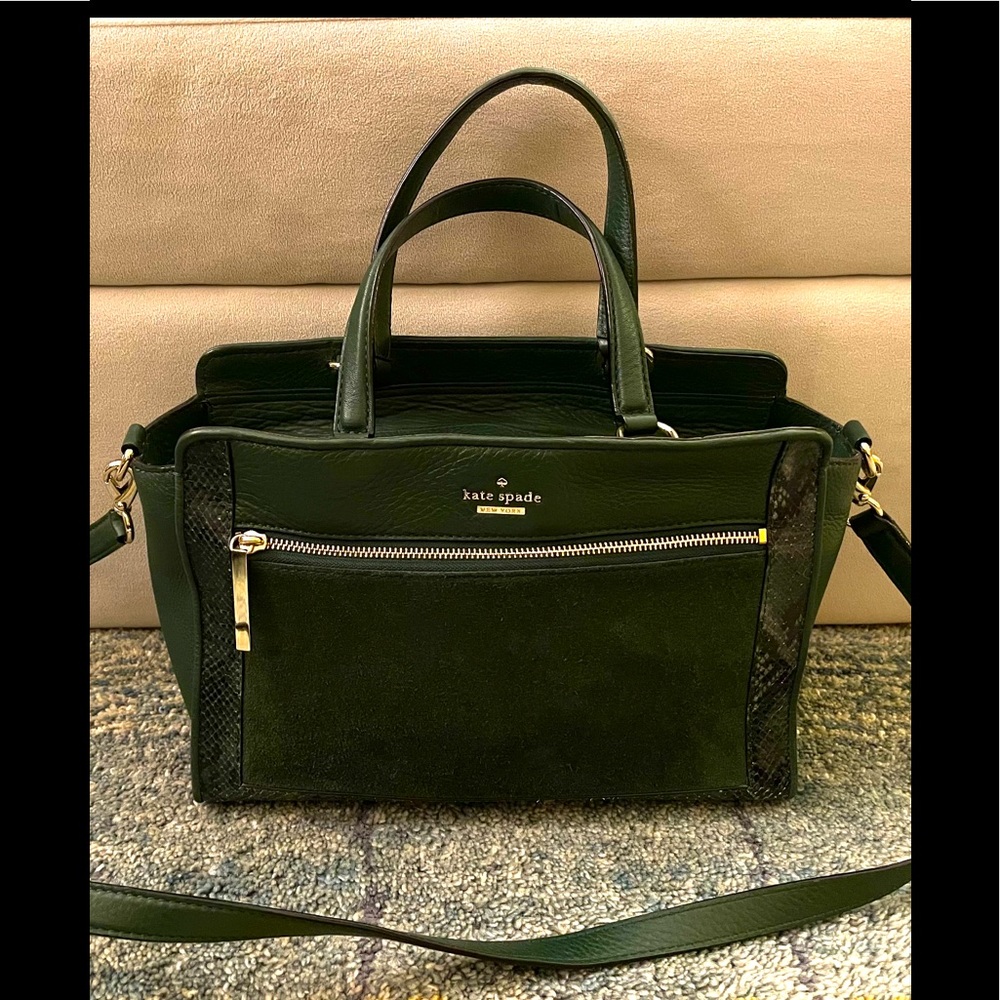 Kate Spade Leather Purse with Croc Trim